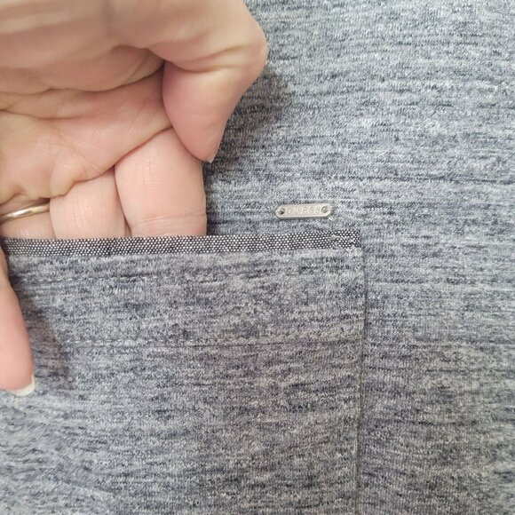 Guess Shirt Mens XL Heathered Grey Knit Long Sleeve Button Up Pocket Stretch - Picture 3 of 12
